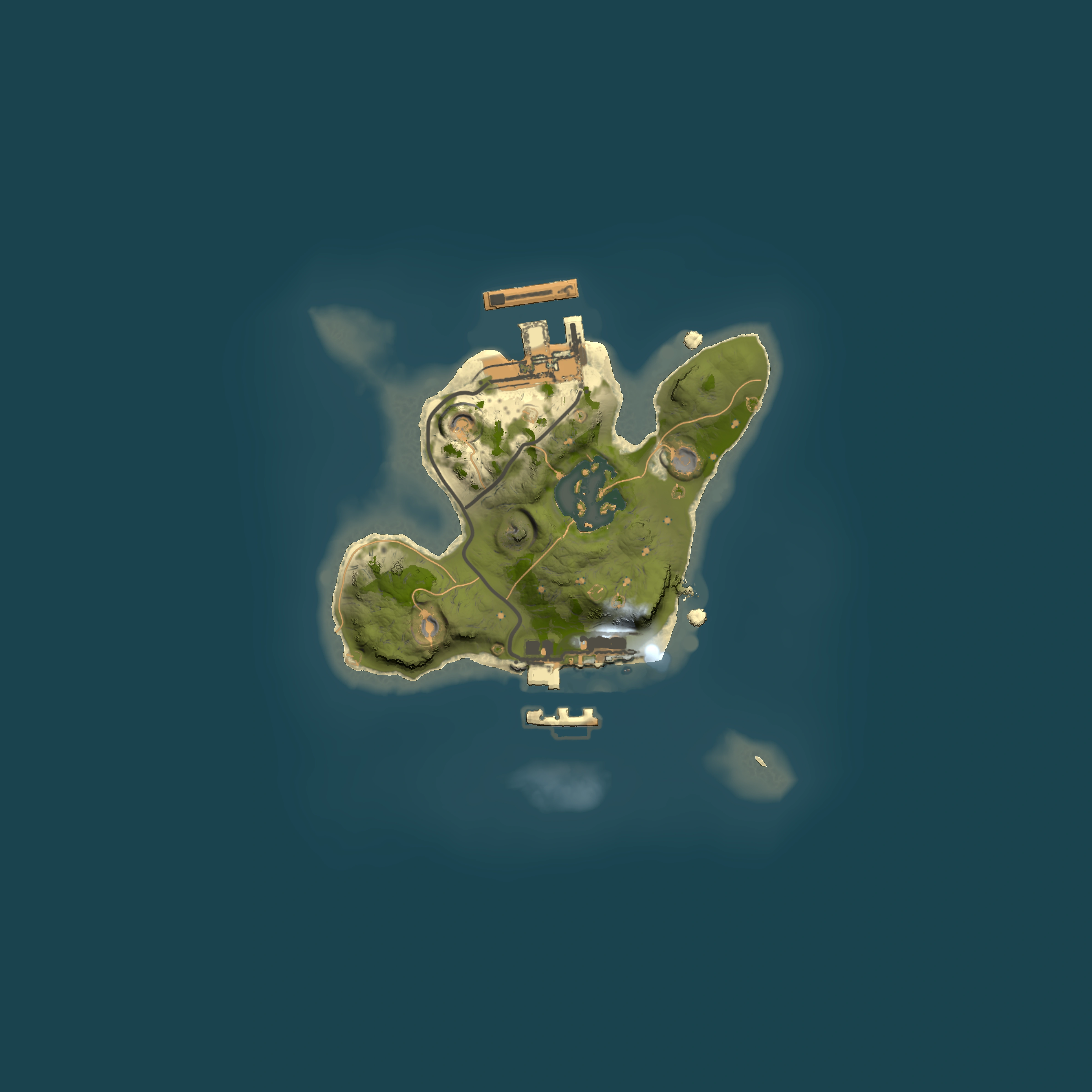 Full top-down render of Rust map seed 88089588, 1500x1500m