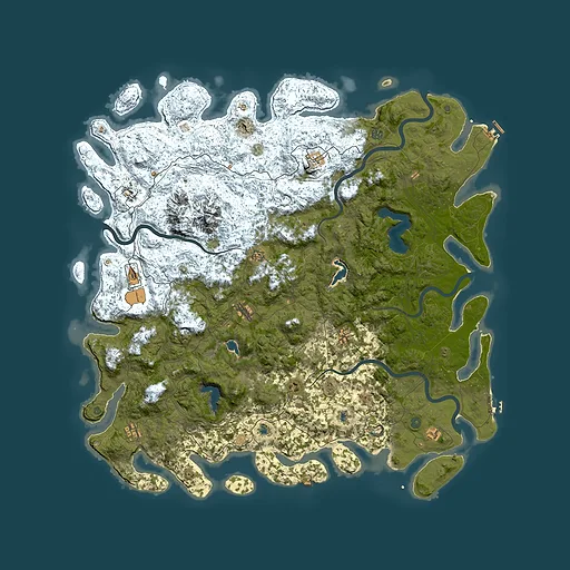 Rust map seed 1200627267, 6000x6000m top-down preview