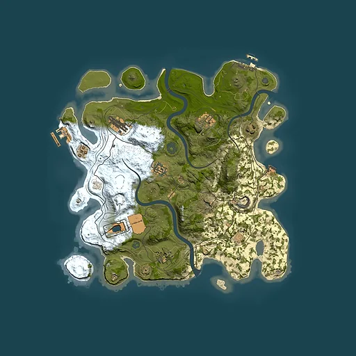 Rust map seed 35221741, 3500x3500m top-down preview