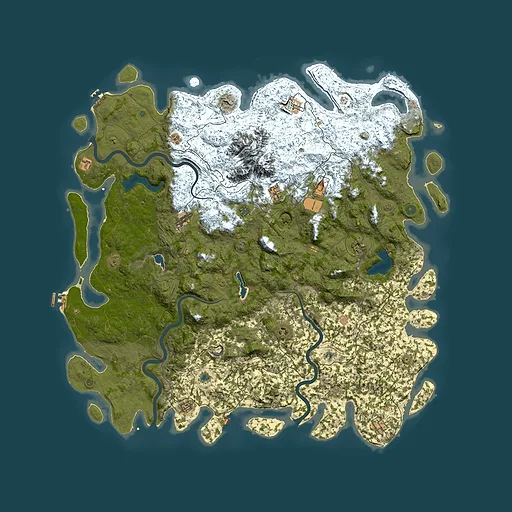 Rust map seed 275388821, 6000x6000m top-down preview