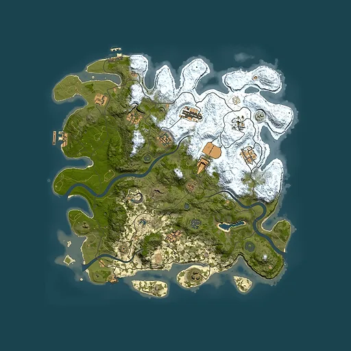 Rust map seed 254231784, 4000x4000m top-down preview