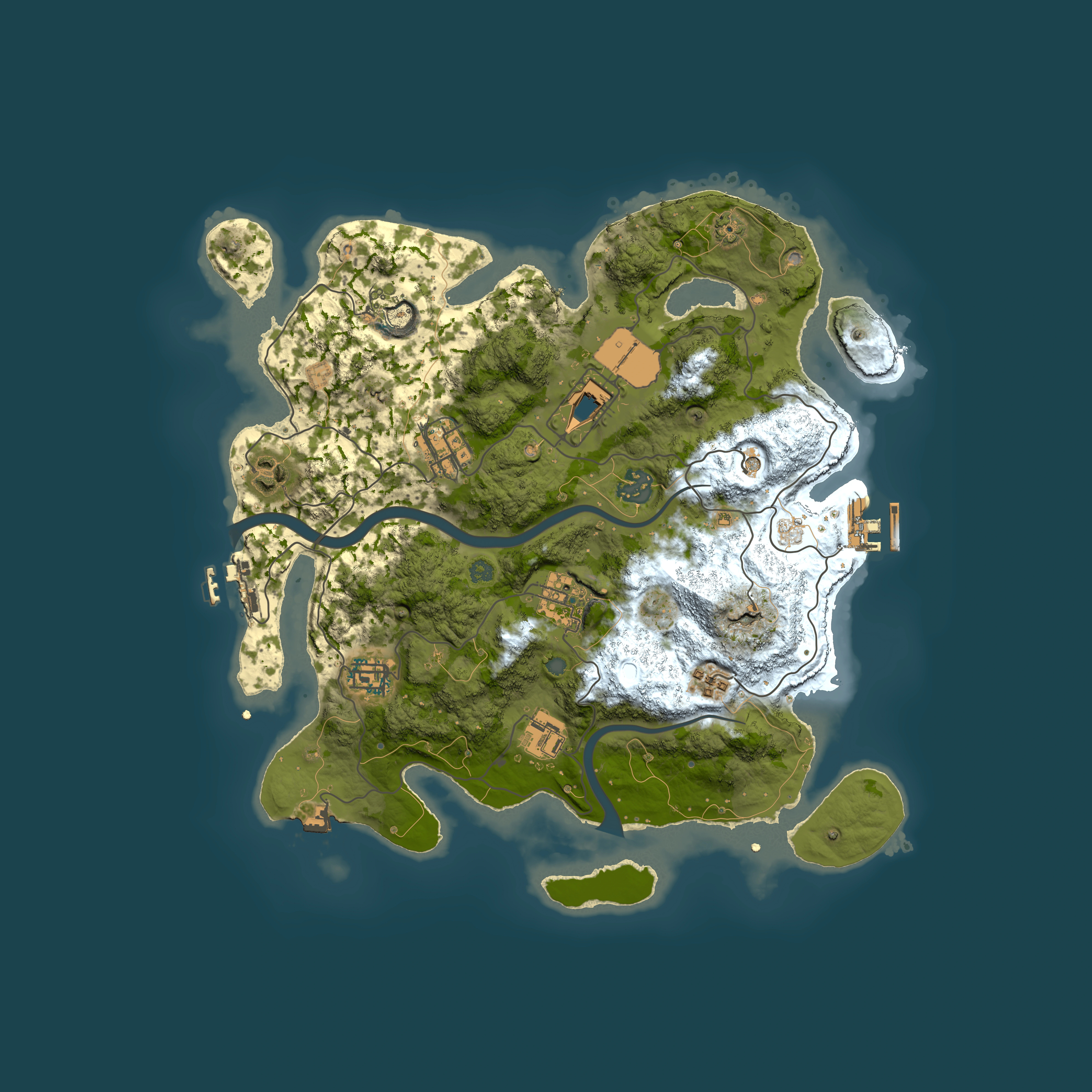 Full top-down render of Rust map seed 617536779, 3500x3500m