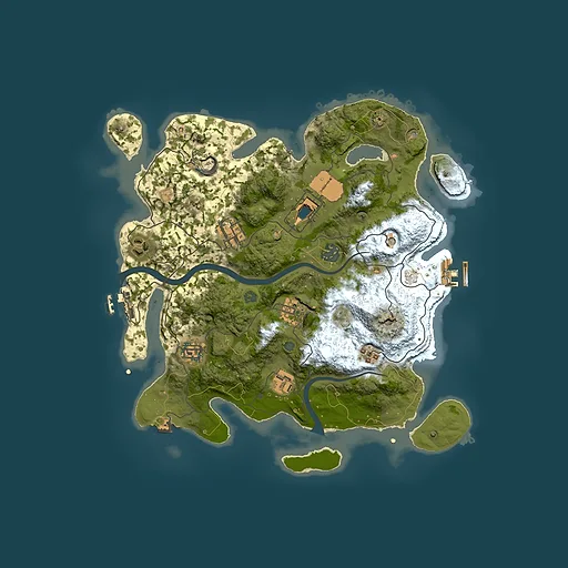 Rust map seed 617536779, 3500x3500m top-down preview