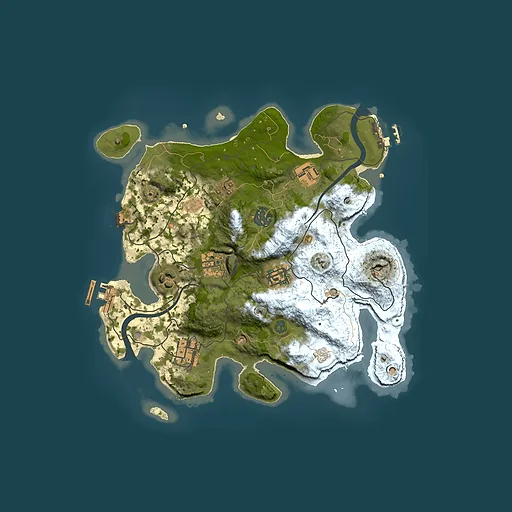 Rust map seed 1733286462, 3000x3000m top-down preview