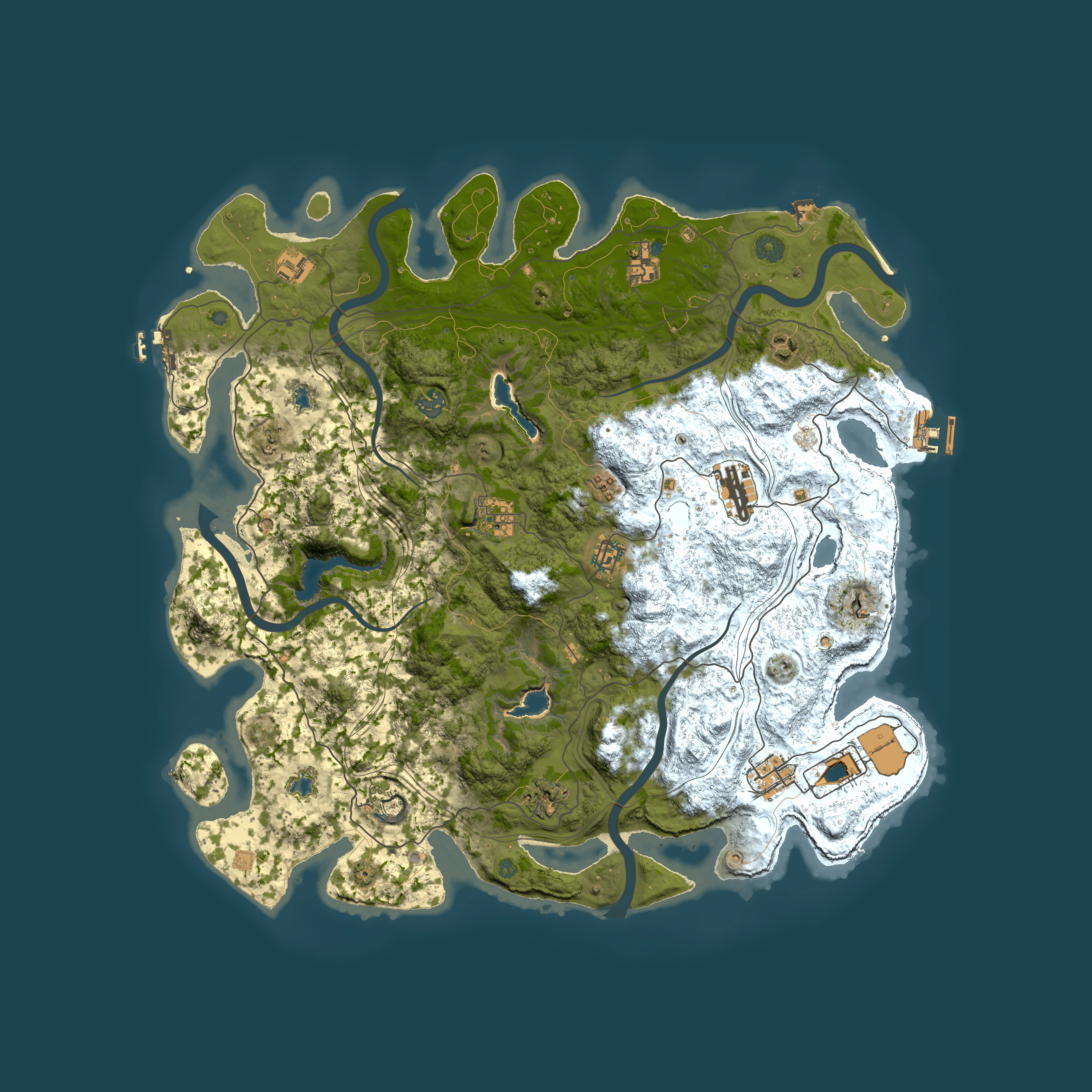 Full top-down render of Rust map seed 1633390422, 4500x4500m