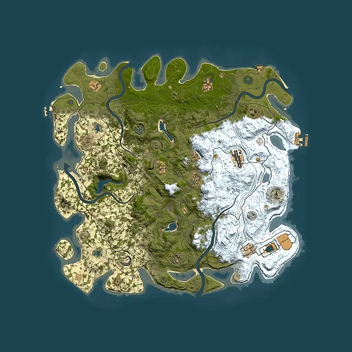 Rust map seed 1633390422, 4500x4500m top-down preview