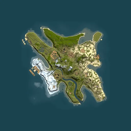 Rust map seed 545949093, 2500x2500m top-down preview