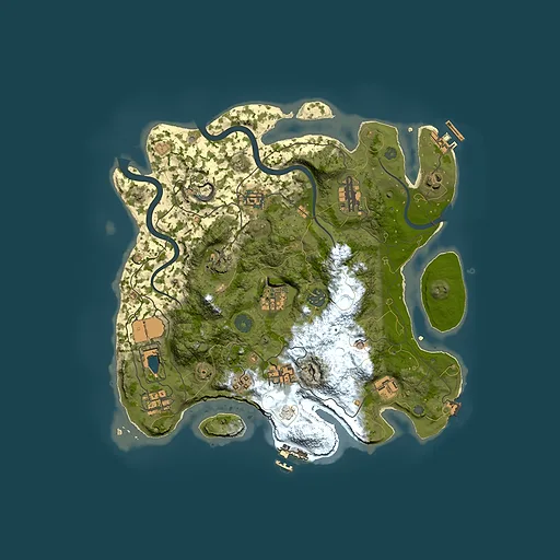 Rust map seed 1183039302, 3500x3500m top-down preview