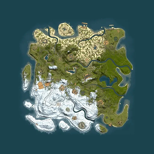 Rust map seed 93289992, 4500x4500m top-down preview