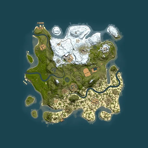 Rust map seed 1098179806, 3500x3500m top-down preview