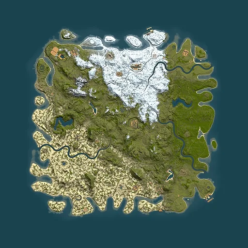 Rust map seed 1598263020, 6000x6000m top-down preview
