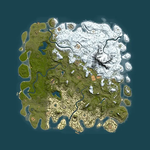 Rust map seed 251806681, 6000x6000m top-down preview