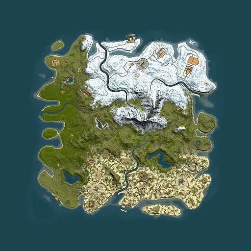 Rust map seed 1609758271, 5000x5000m top-down preview