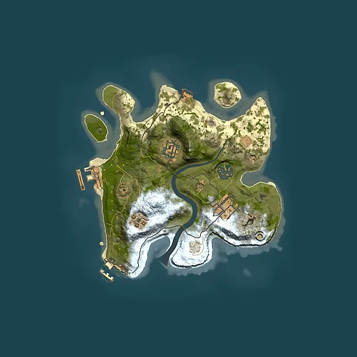 Rust map seed 337887125, 2500x2500m top-down preview