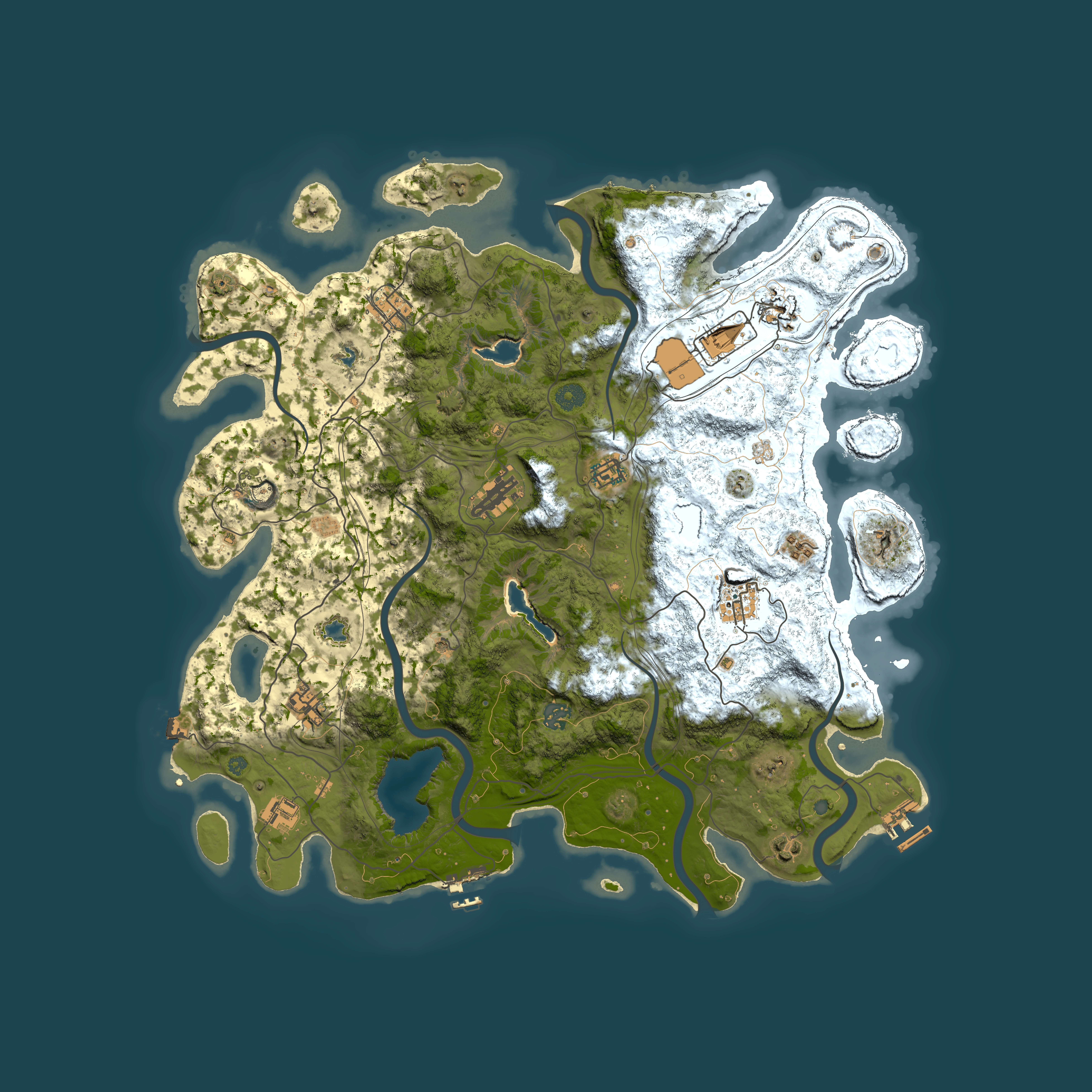Full top-down render of Rust map seed 738646836, 4500x4500m