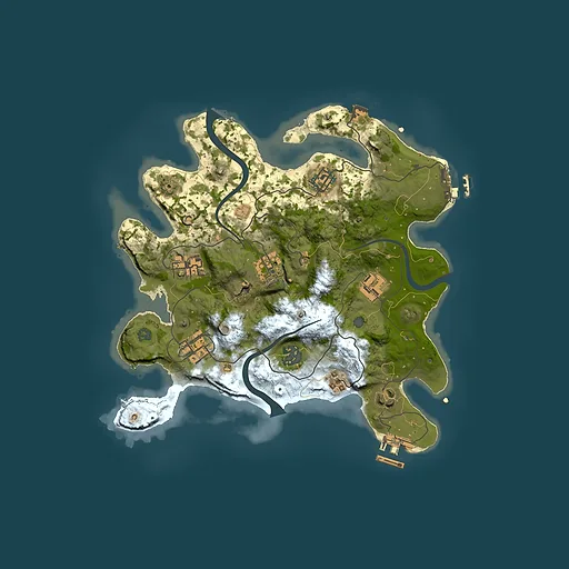 Rust map seed 2036666324, 3000x3000m top-down preview