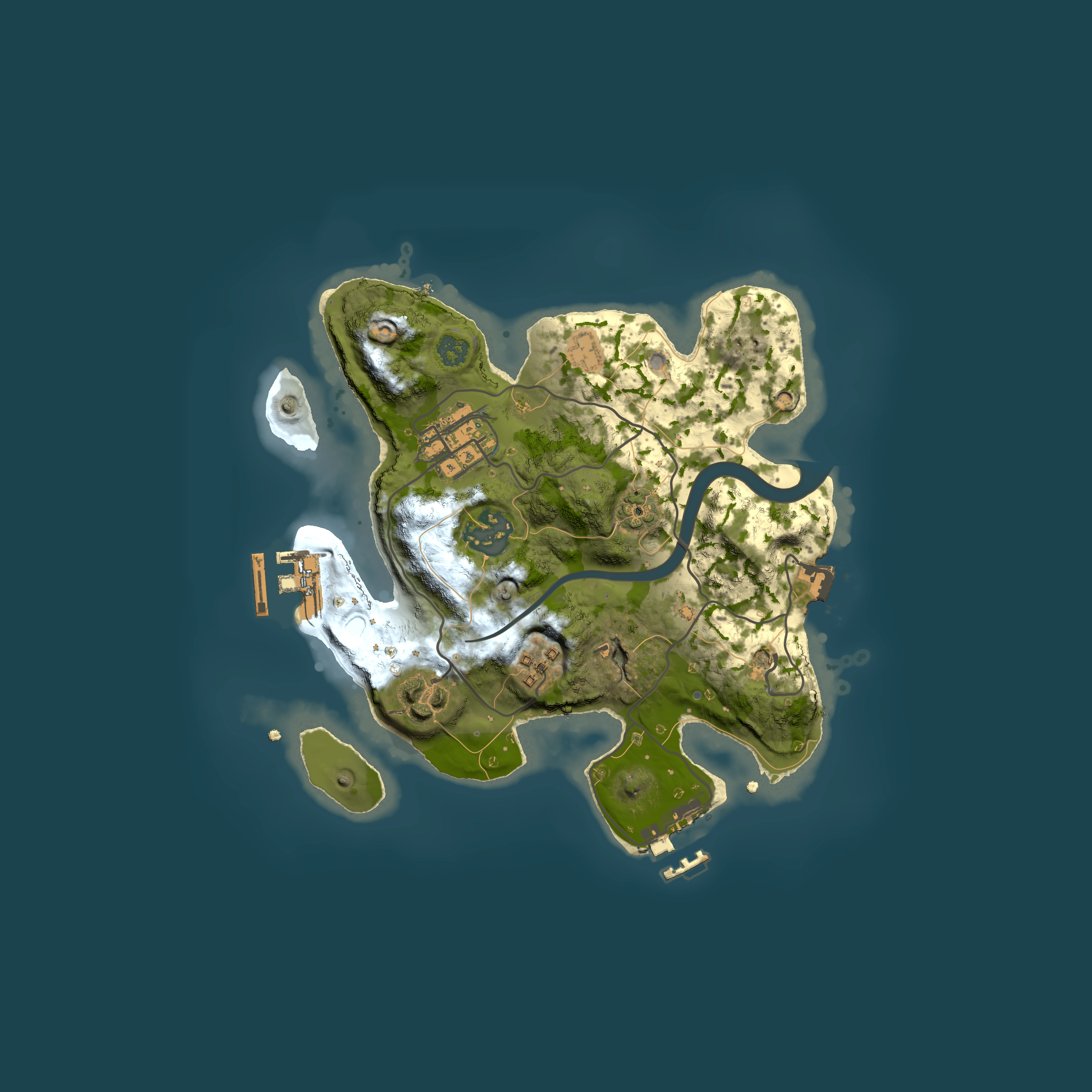 Full top-down render of Rust map seed 2088792230, 2500x2500m