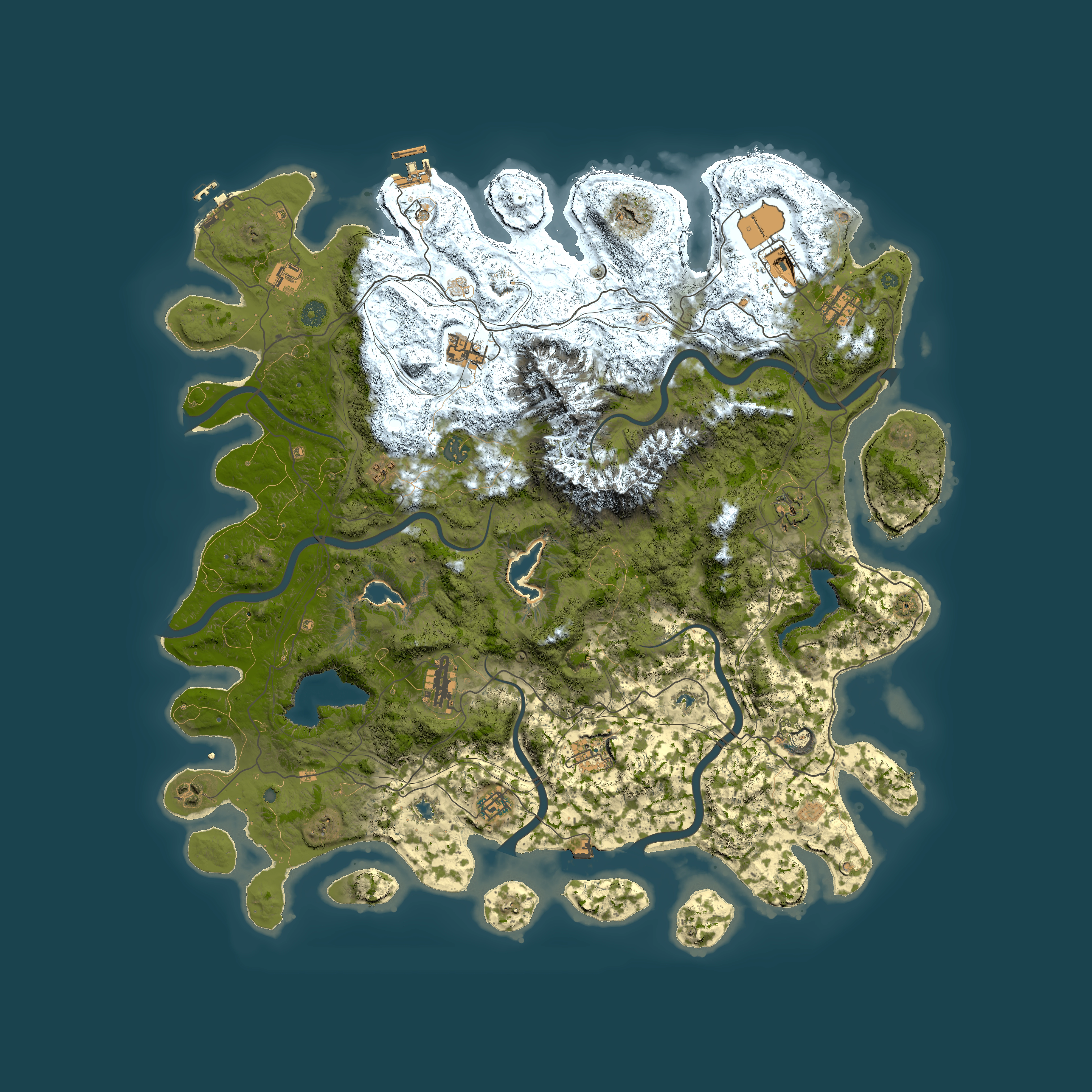 Full top-down render of Rust map seed 1002665911, 5000x5000m