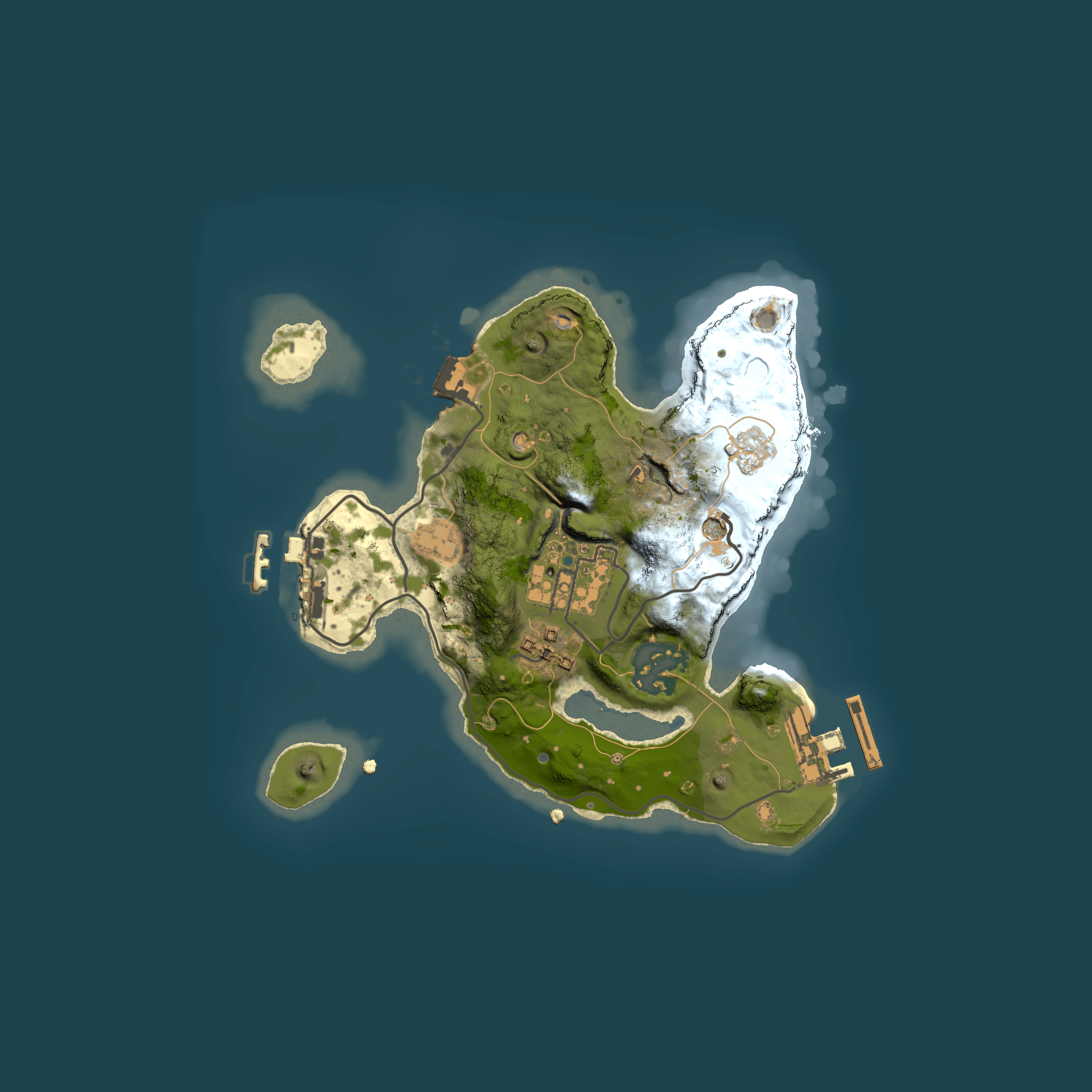 Full top-down render of Rust map seed 18489703, 2000x2000m
