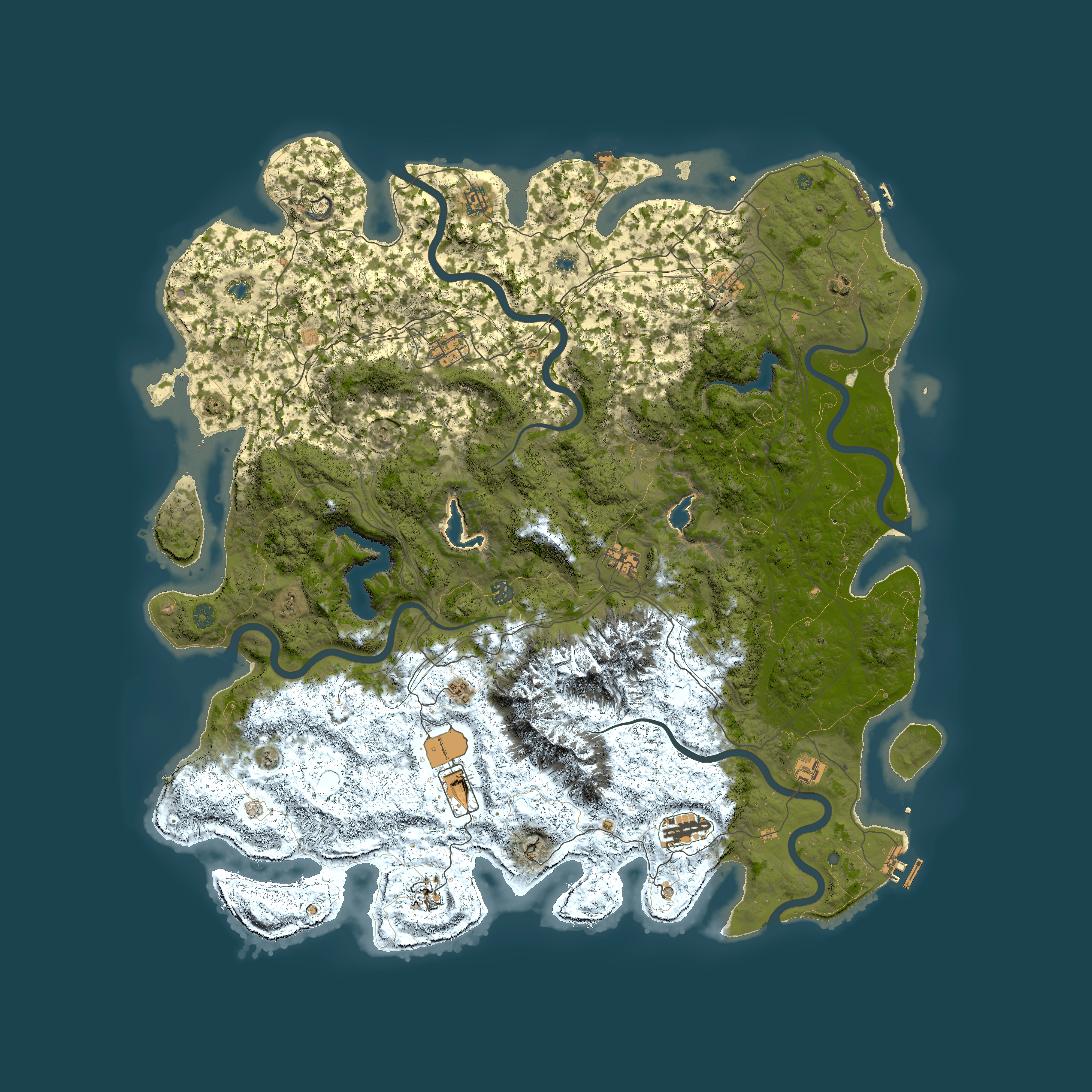 Full top-down render of Rust map seed 493486807, 5500x5500m