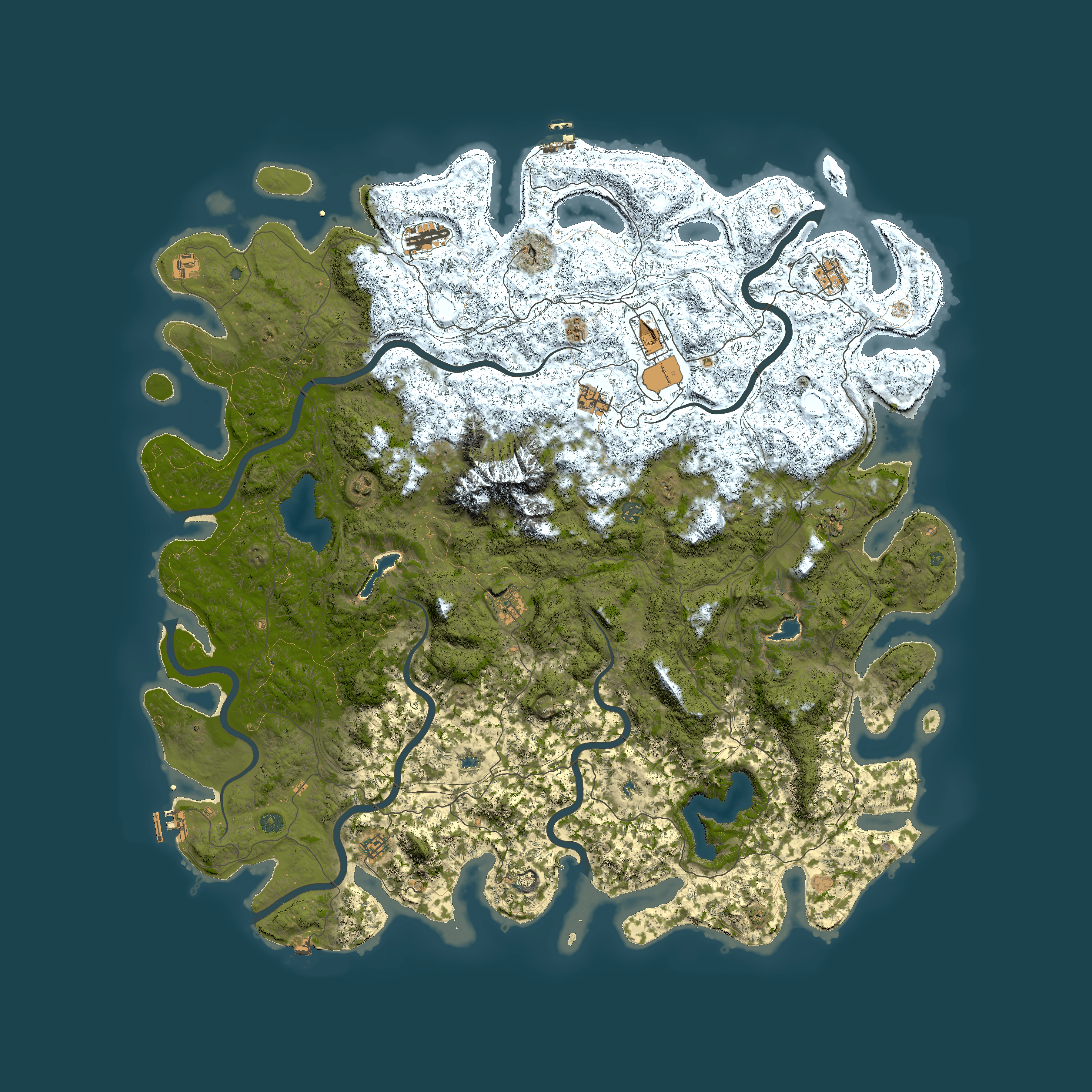 Full top-down render of Rust map seed 832436344, 6000x6000m