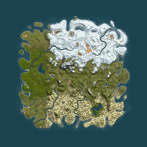 Rust map seed 832436344, 6000x6000m top-down preview