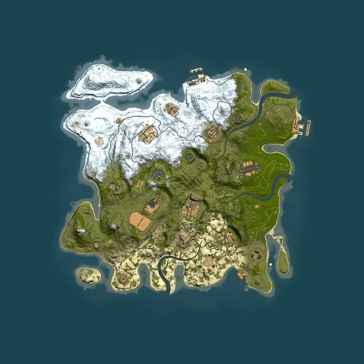 Rust map seed 2088764811, 3500x3500m top-down preview