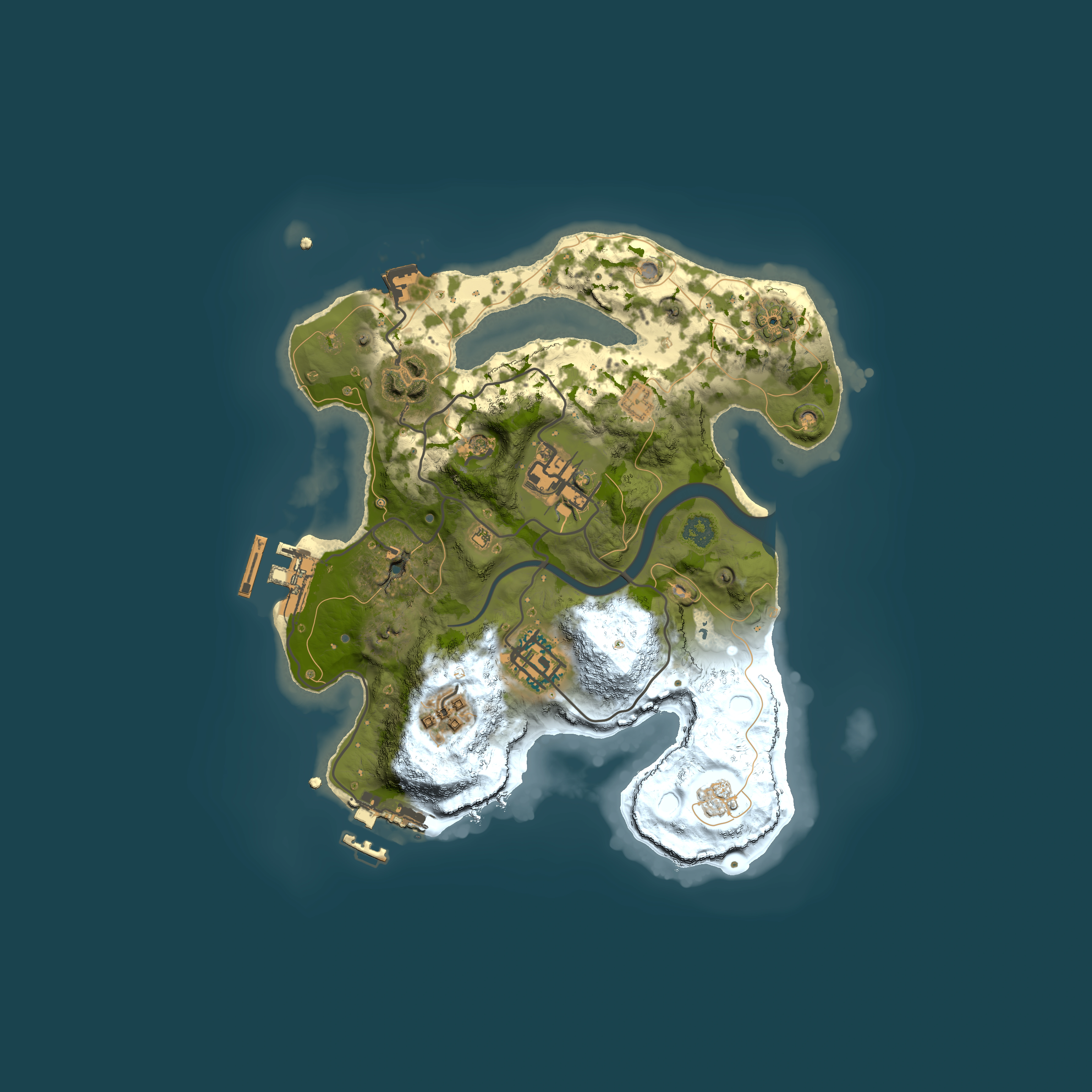Full top-down render of Rust map seed 1273391754, 2500x2500m