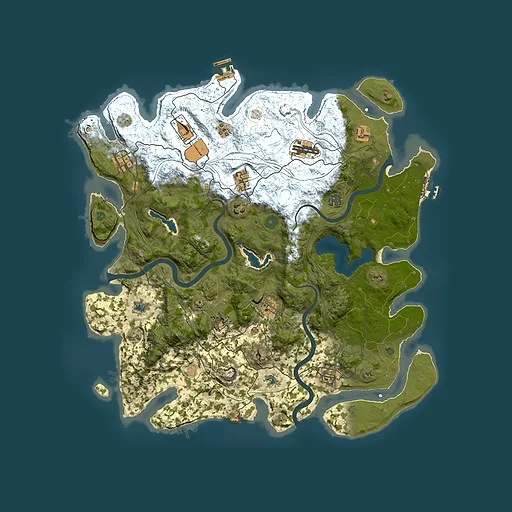 Rust map seed 1090889078, 4500x4500m top-down preview