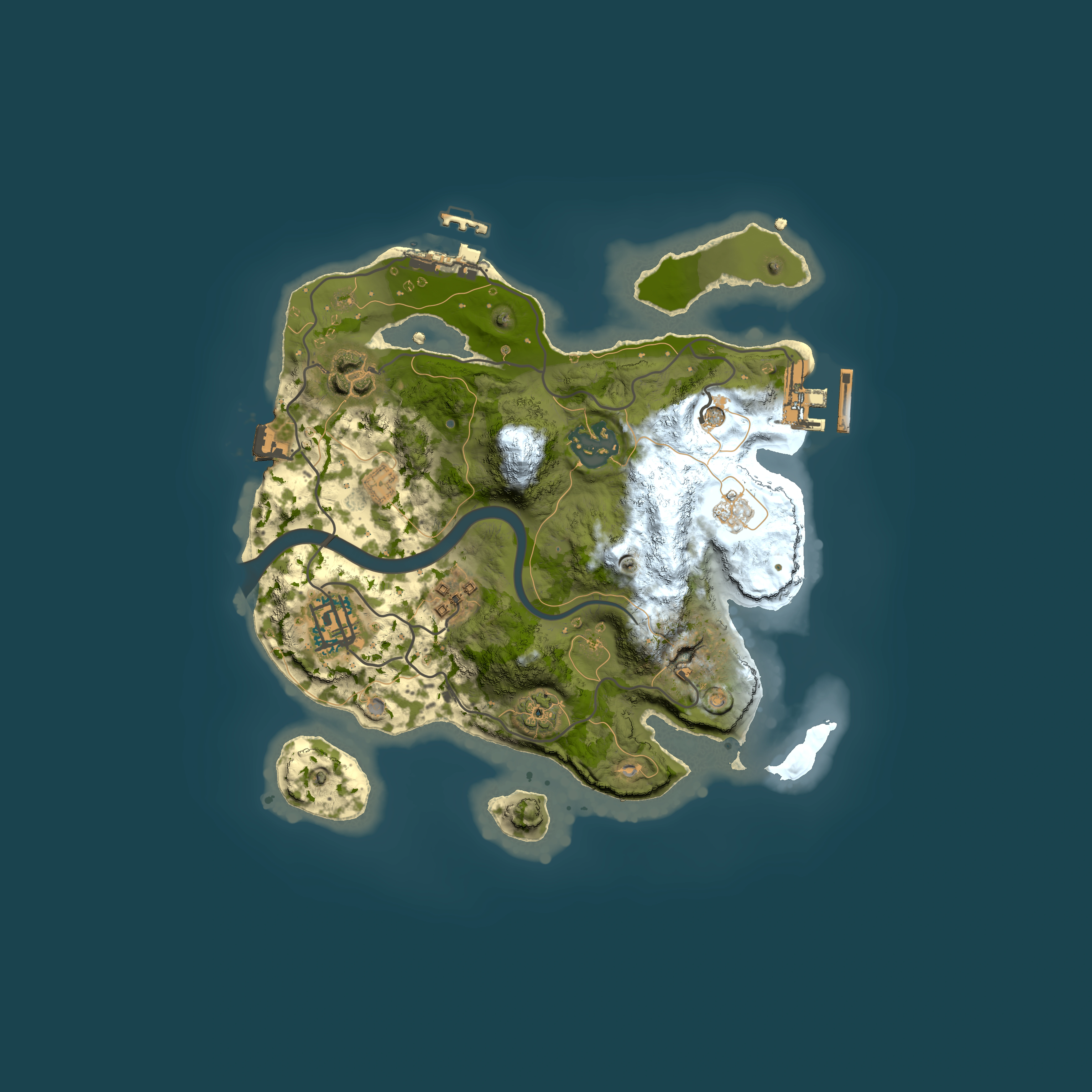 Full top-down render of Rust map seed 1942619828, 2500x2500m