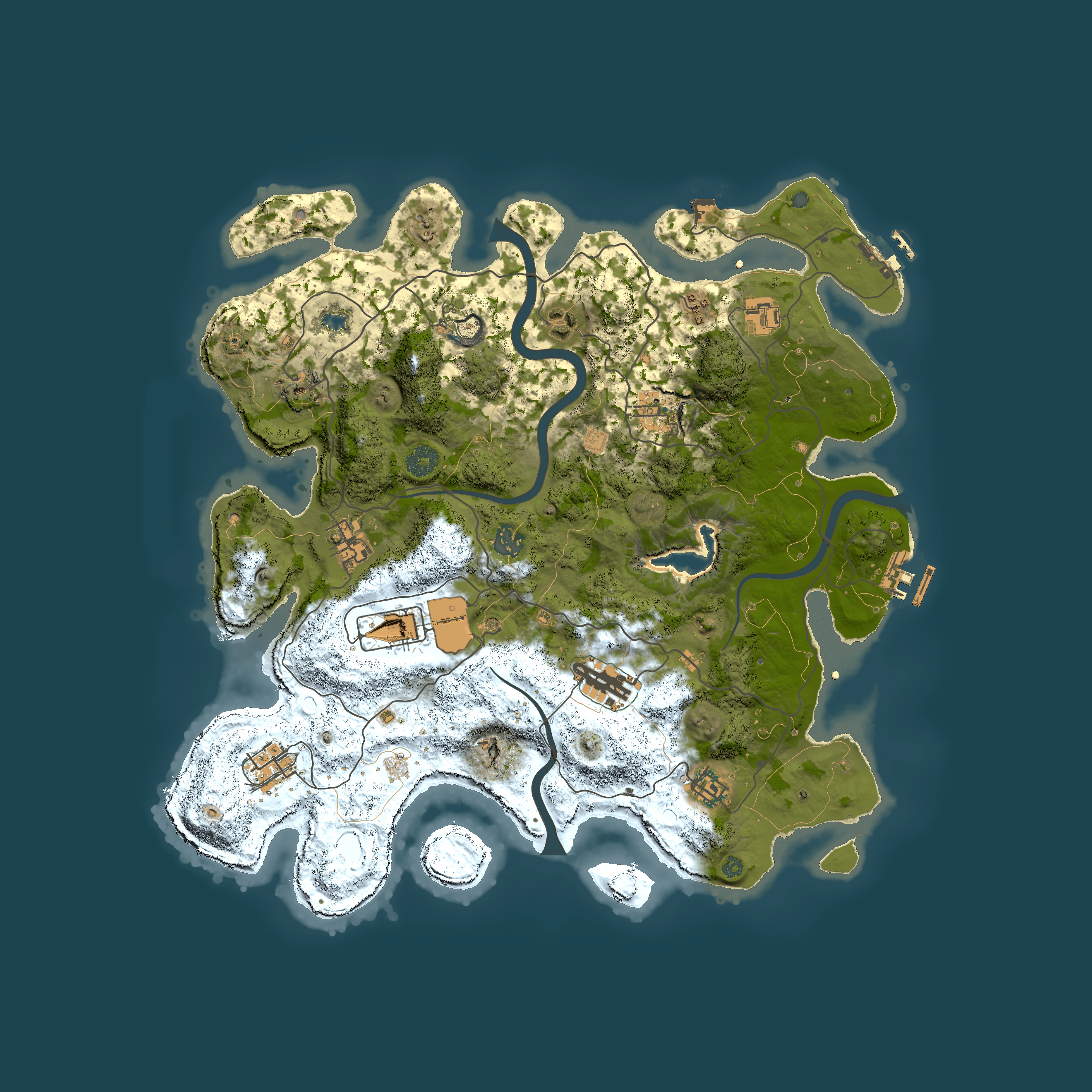 Full top-down render of Rust map seed 1597759754, 4000x4000m