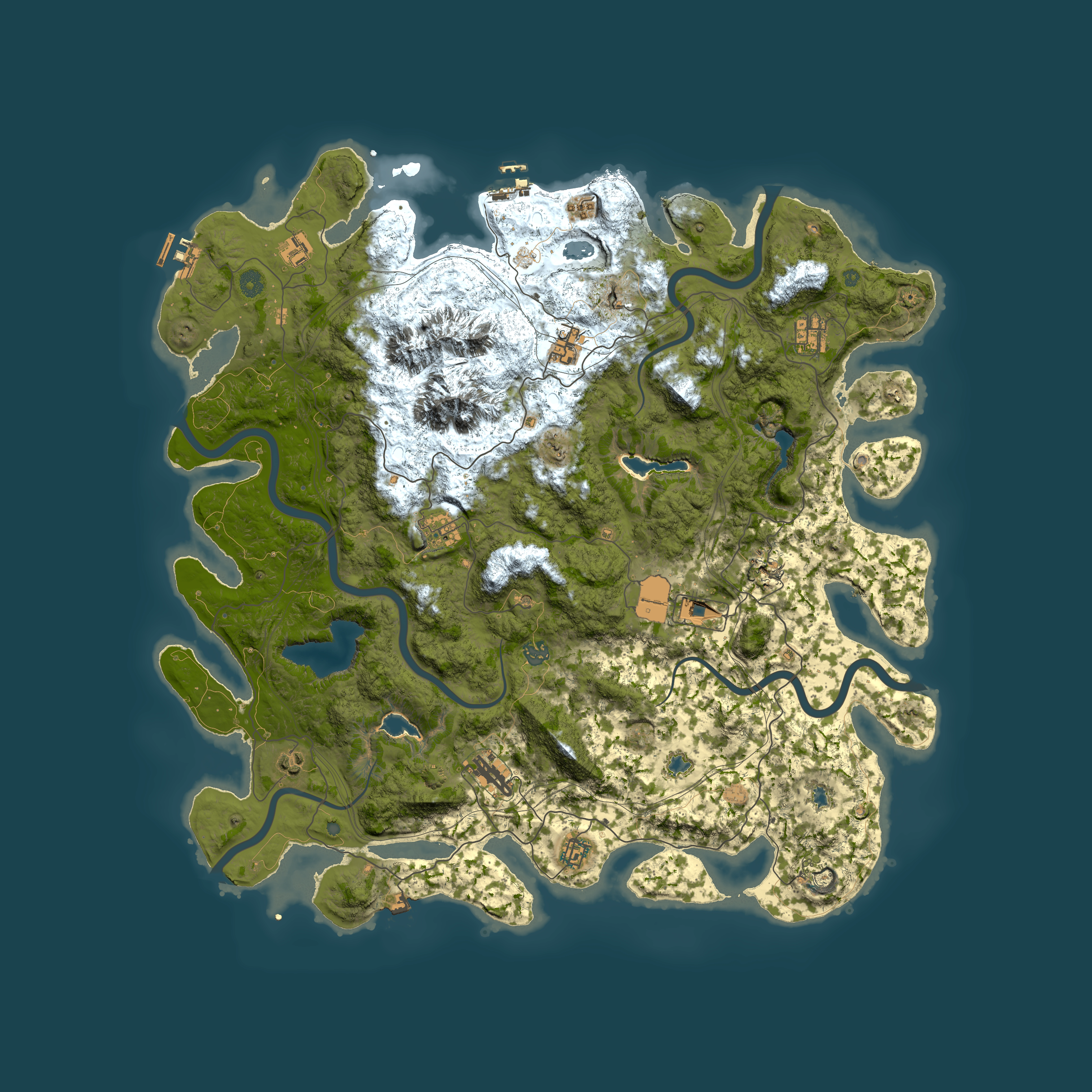 Full top-down render of Rust map seed 1650580229, 5000x5000m