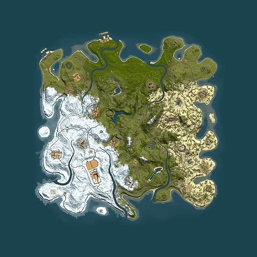 Rust map seed 16941142, 4500x4500m top-down preview