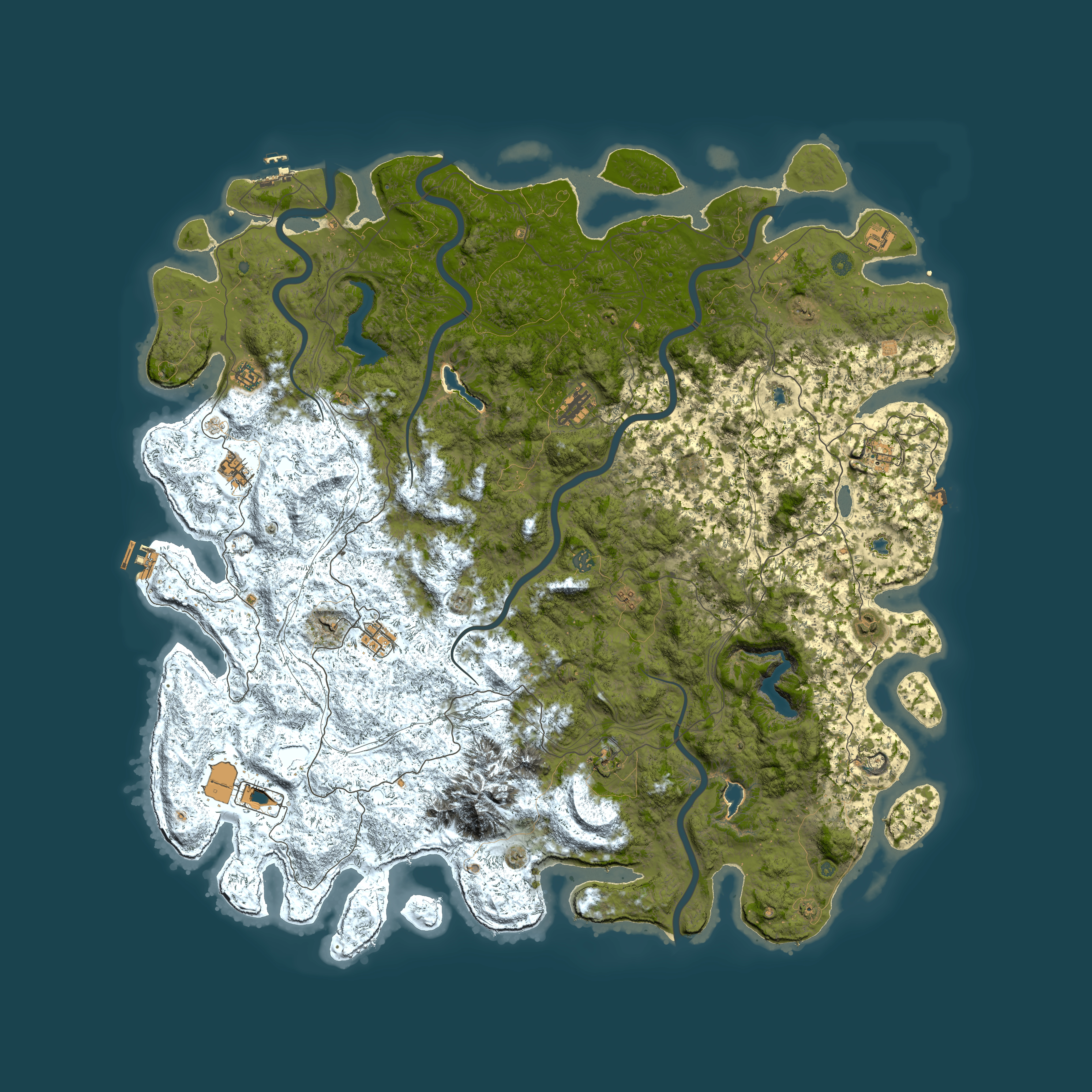 Full top-down render of Rust map seed 988812371, 6000x6000m