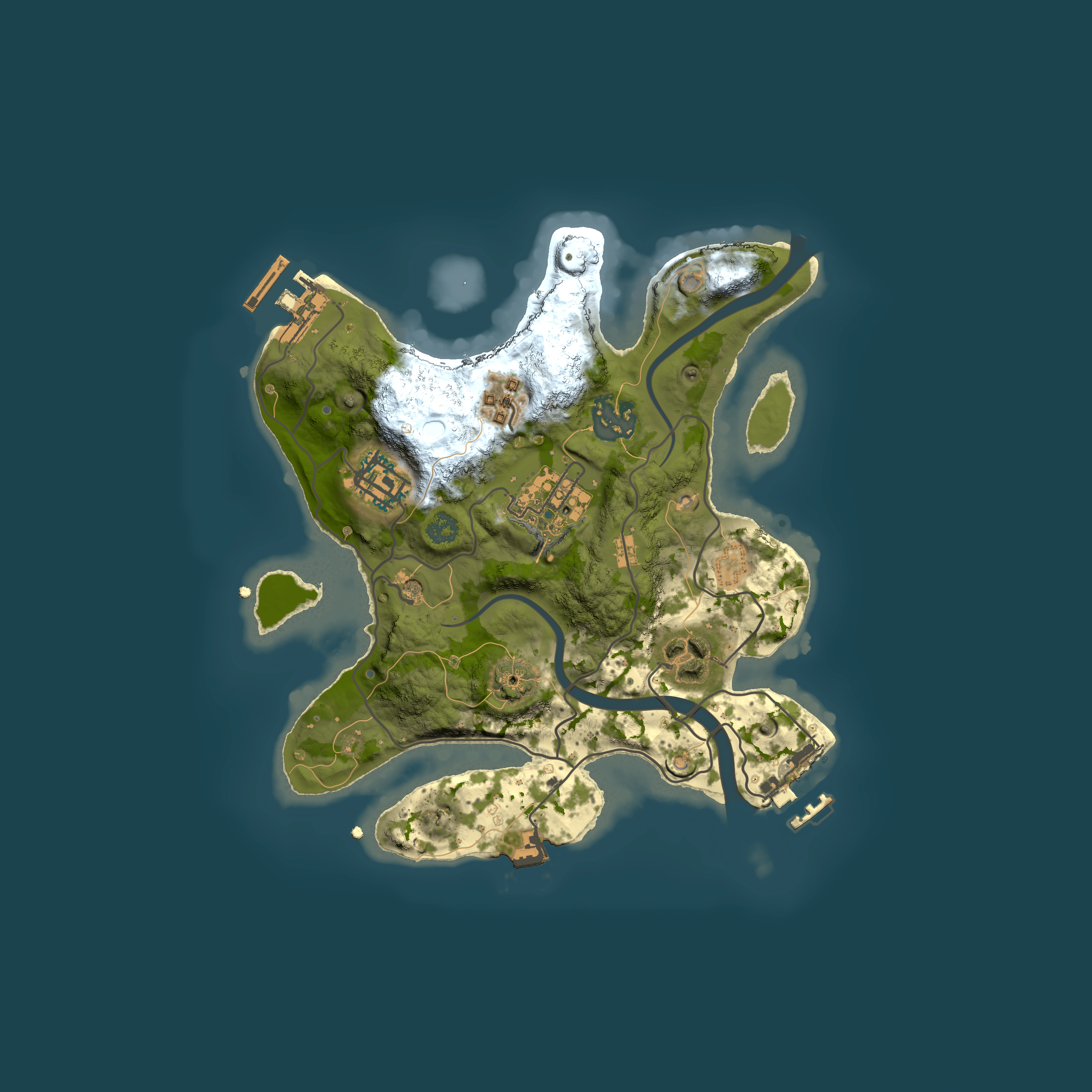 Full top-down render of Rust map seed 1938562017, 2500x2500m