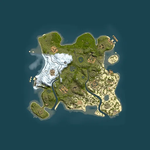 Rust map seed 1736209740, 3000x3000m top-down preview