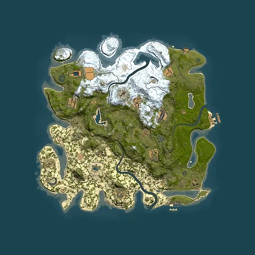 Rust map seed 462233921, 4000x4000m top-down preview