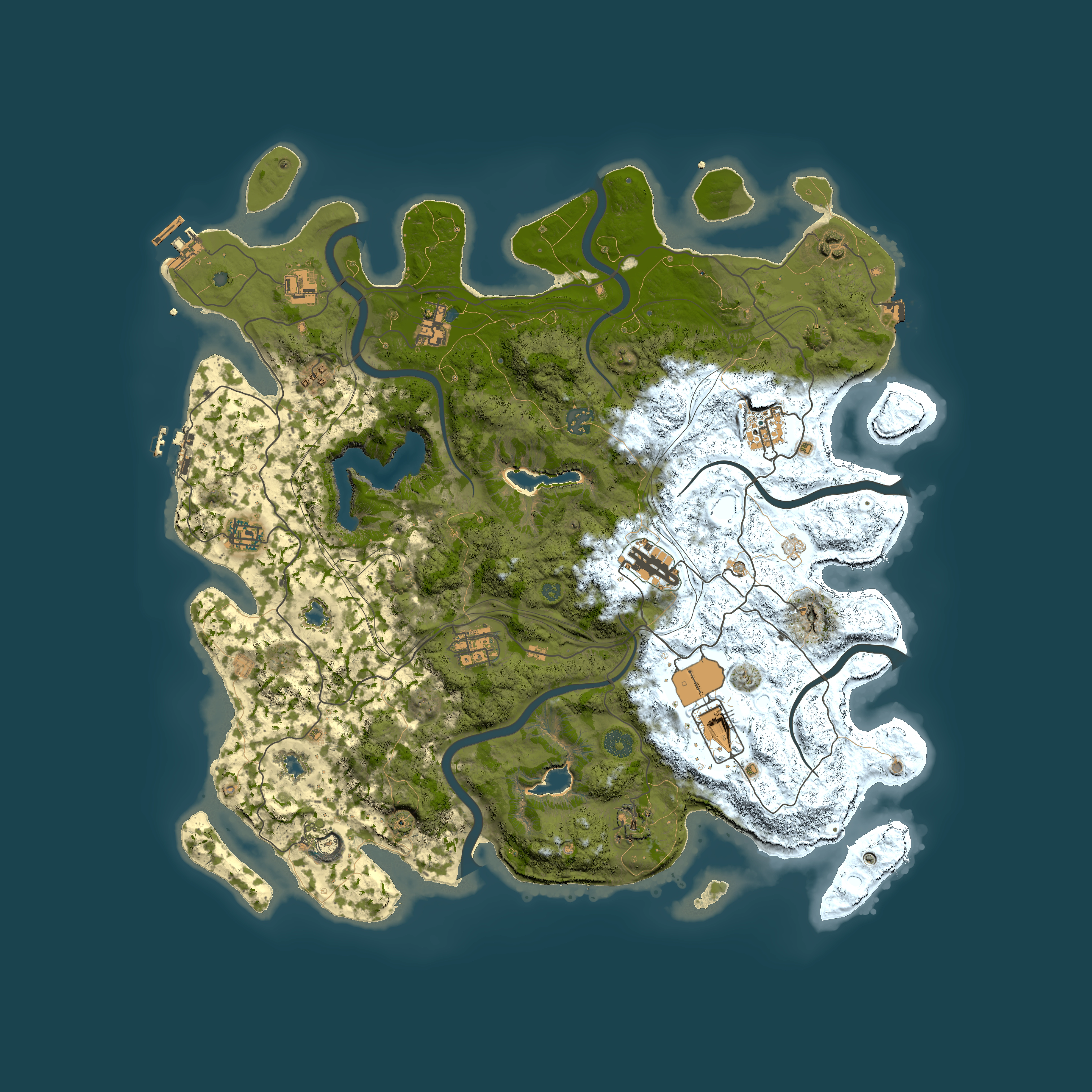 Full top-down render of Rust map seed 2034280044, 4500x4500m
