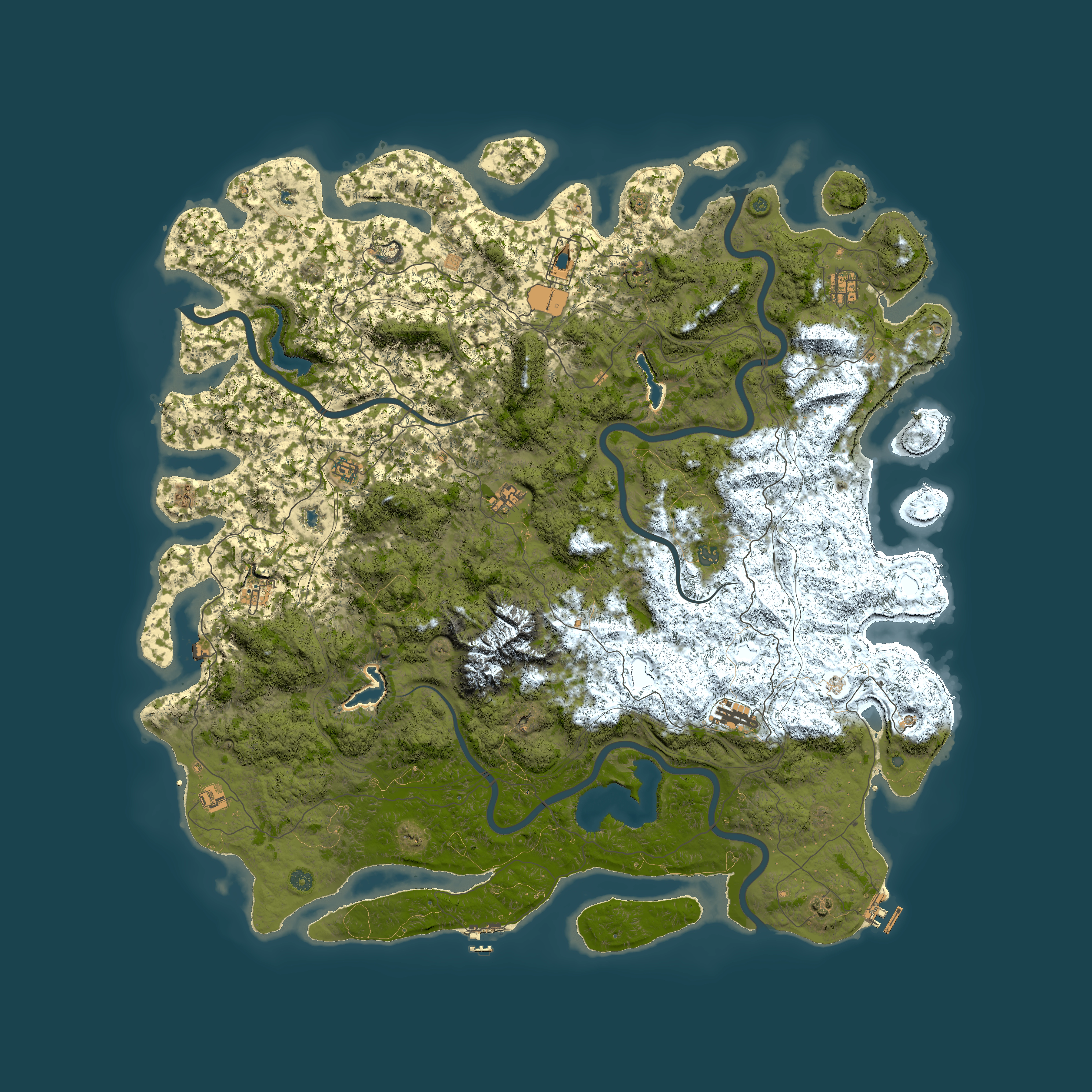 Full top-down render of Rust map seed 1483987277, 6000x6000m
