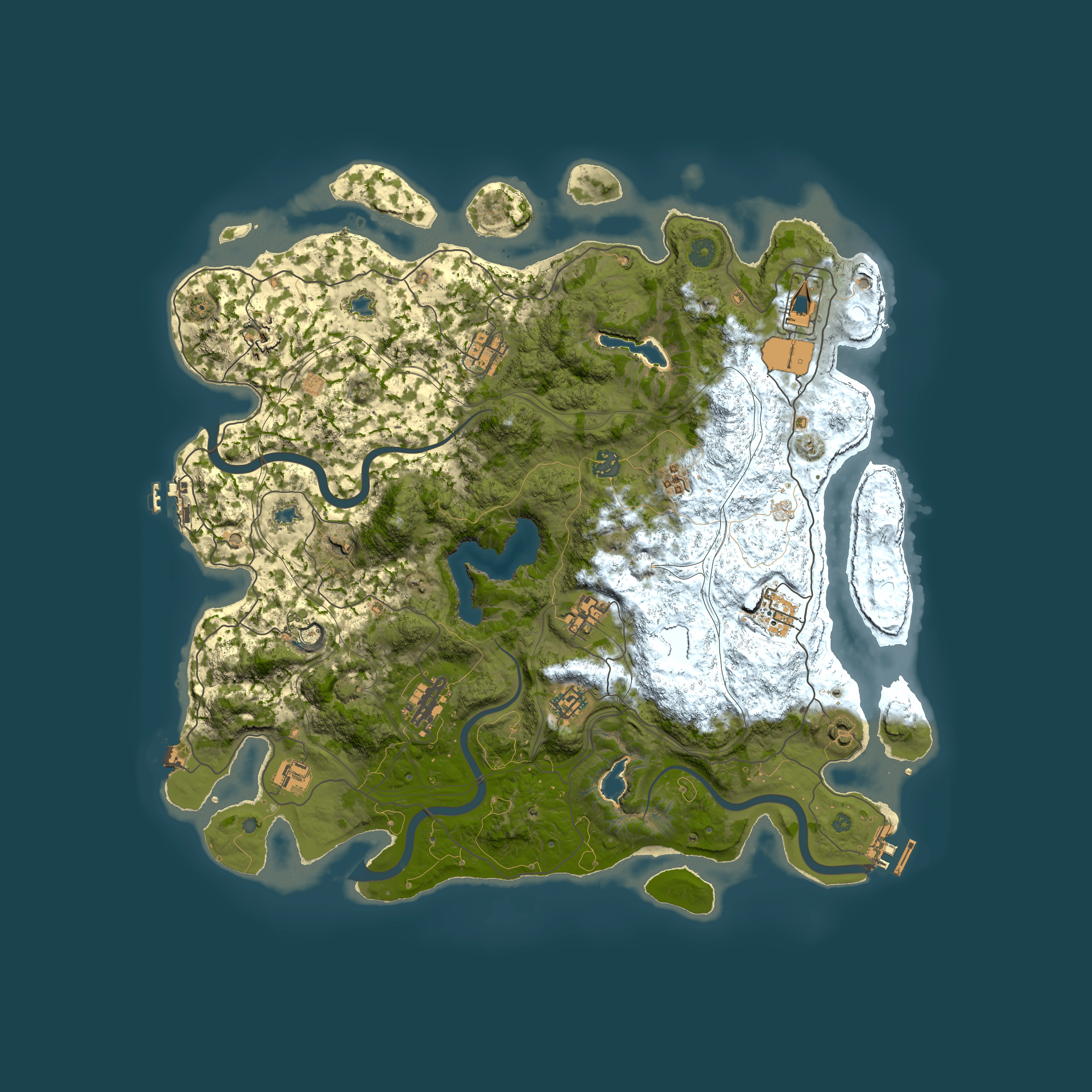 Full top-down render of Rust map seed 1438959763, 4500x4500m
