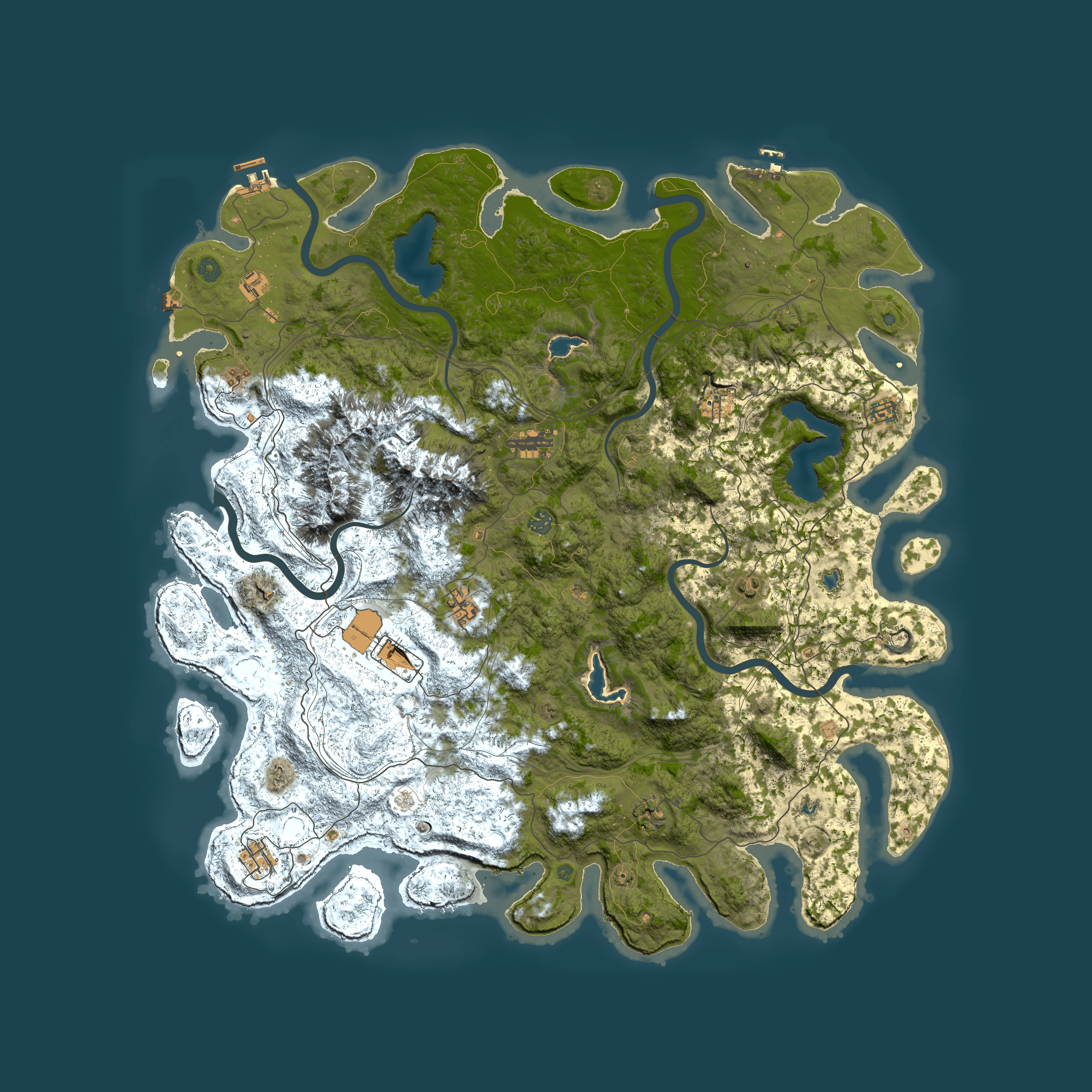 Full top-down render of Rust map seed 2107433676, 5500x5500m
