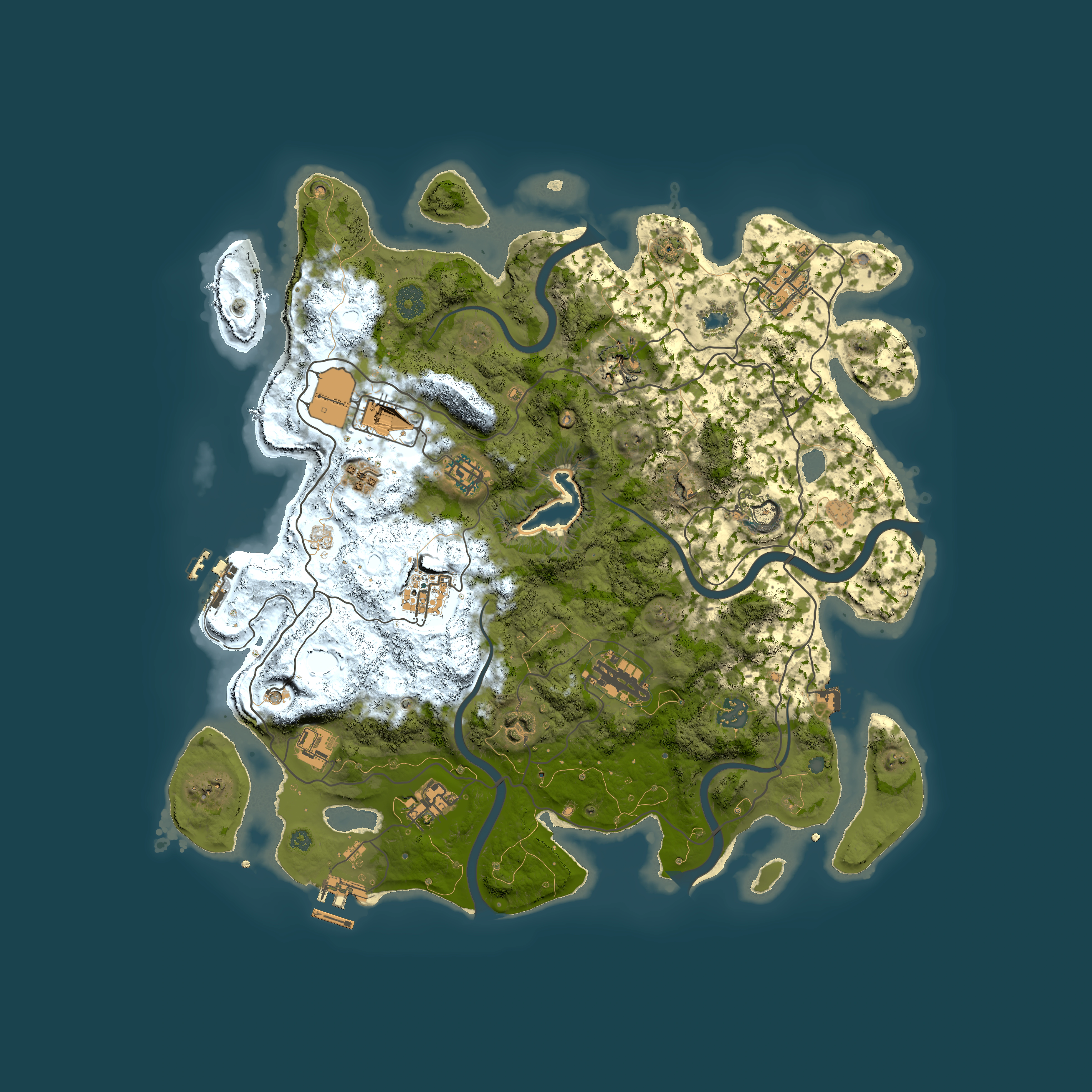 Full top-down render of Rust map seed 1901934286, 4000x4000m