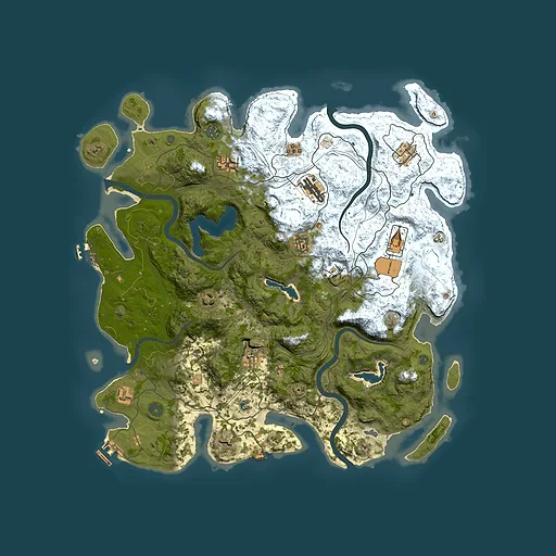 Rust map seed 561196433, 4500x4500m top-down preview
