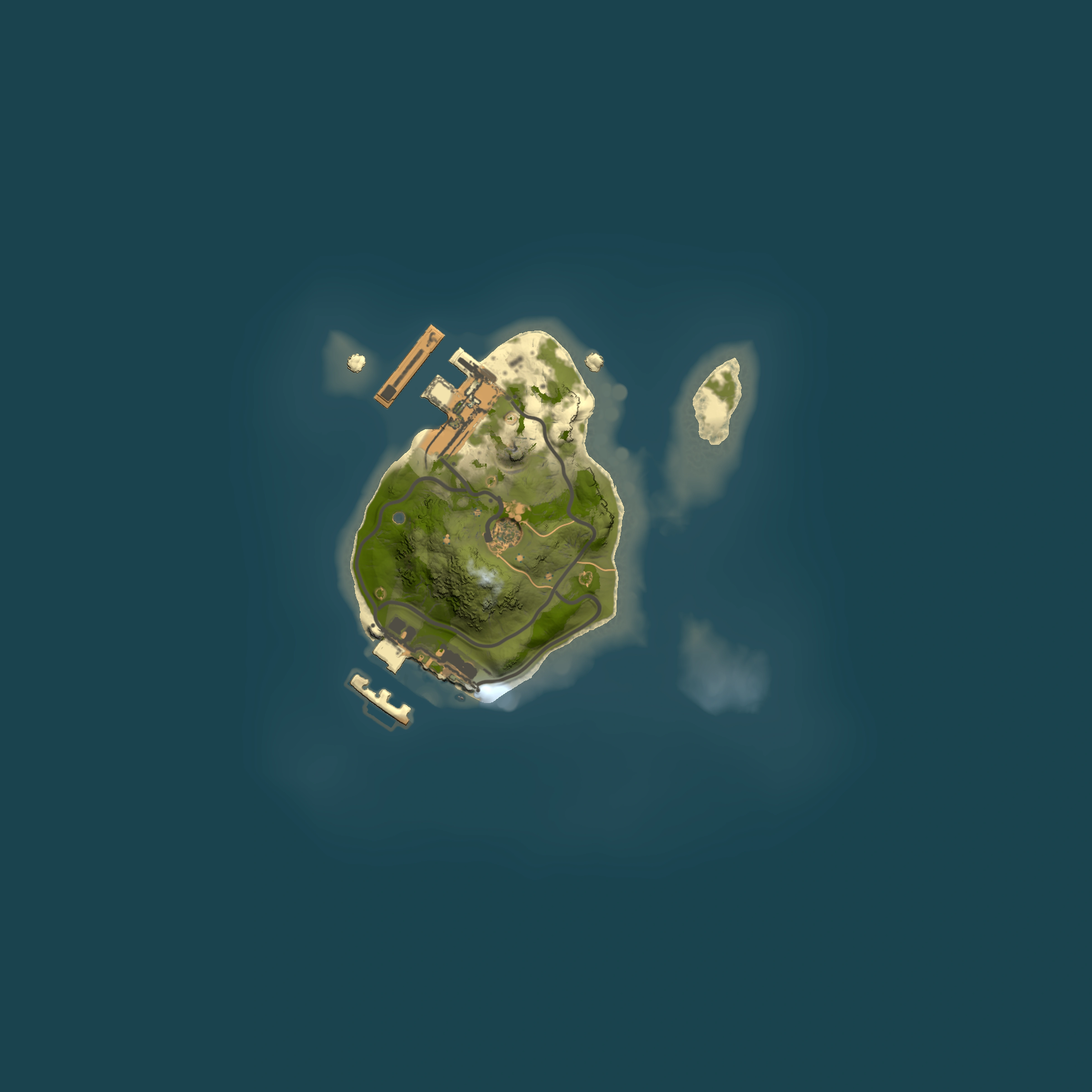 Full top-down render of Rust map seed 1052347156, 1500x1500m