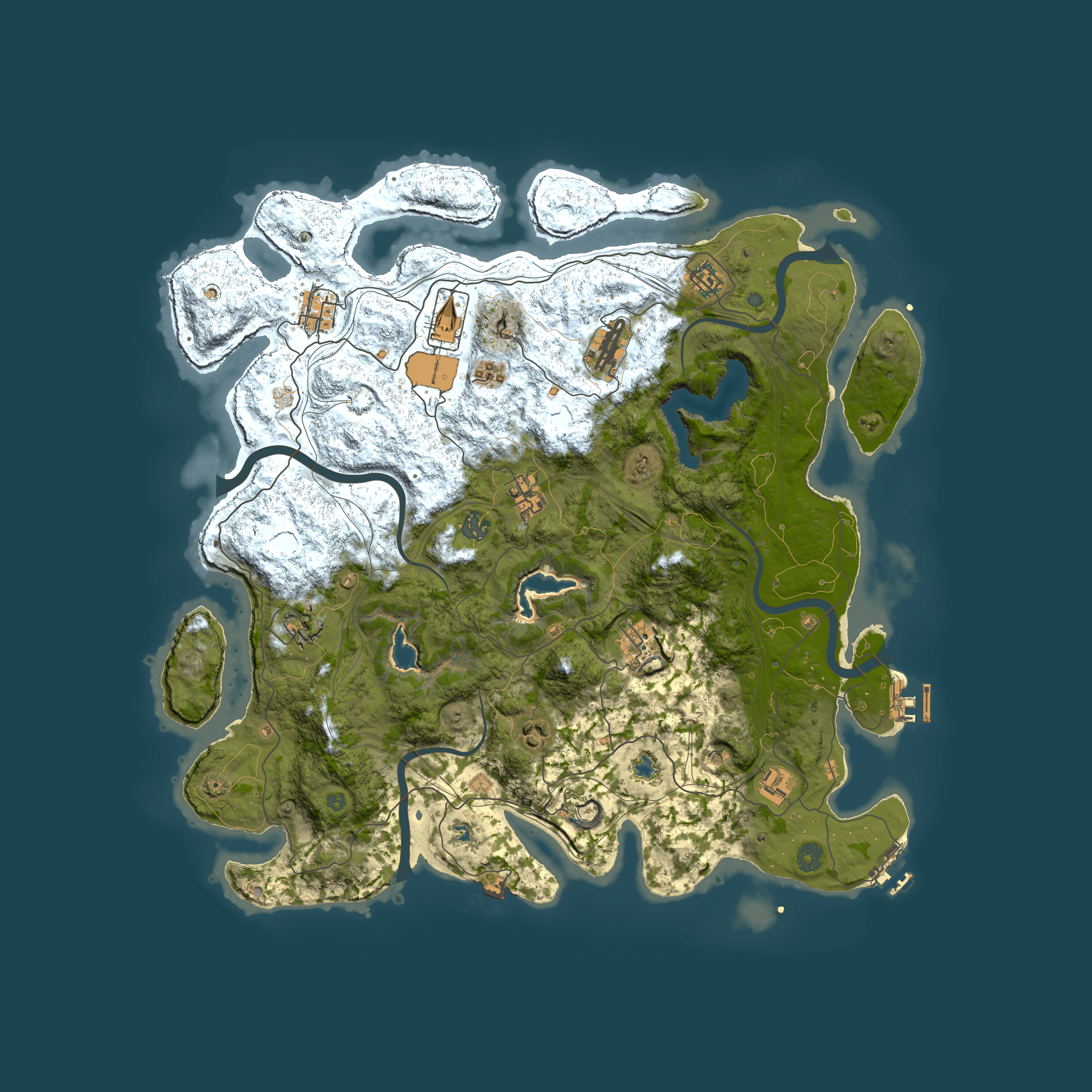 Full top-down render of Rust map seed 1900576090, 4500x4500m