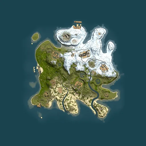 Rust map seed 1635132145, 3000x3000m top-down preview