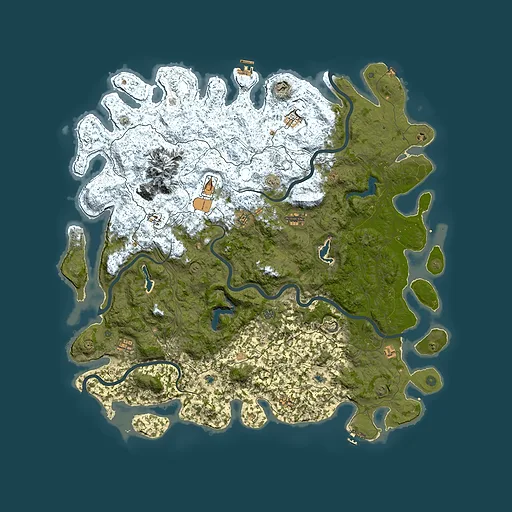 Rust map seed 1430841957, 6000x6000m top-down preview