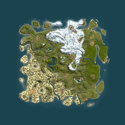 Rust map seed 1438293344, 4500x4500m top-down preview