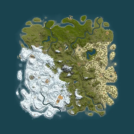 Rust map seed 499250092, 6000x6000m top-down preview
