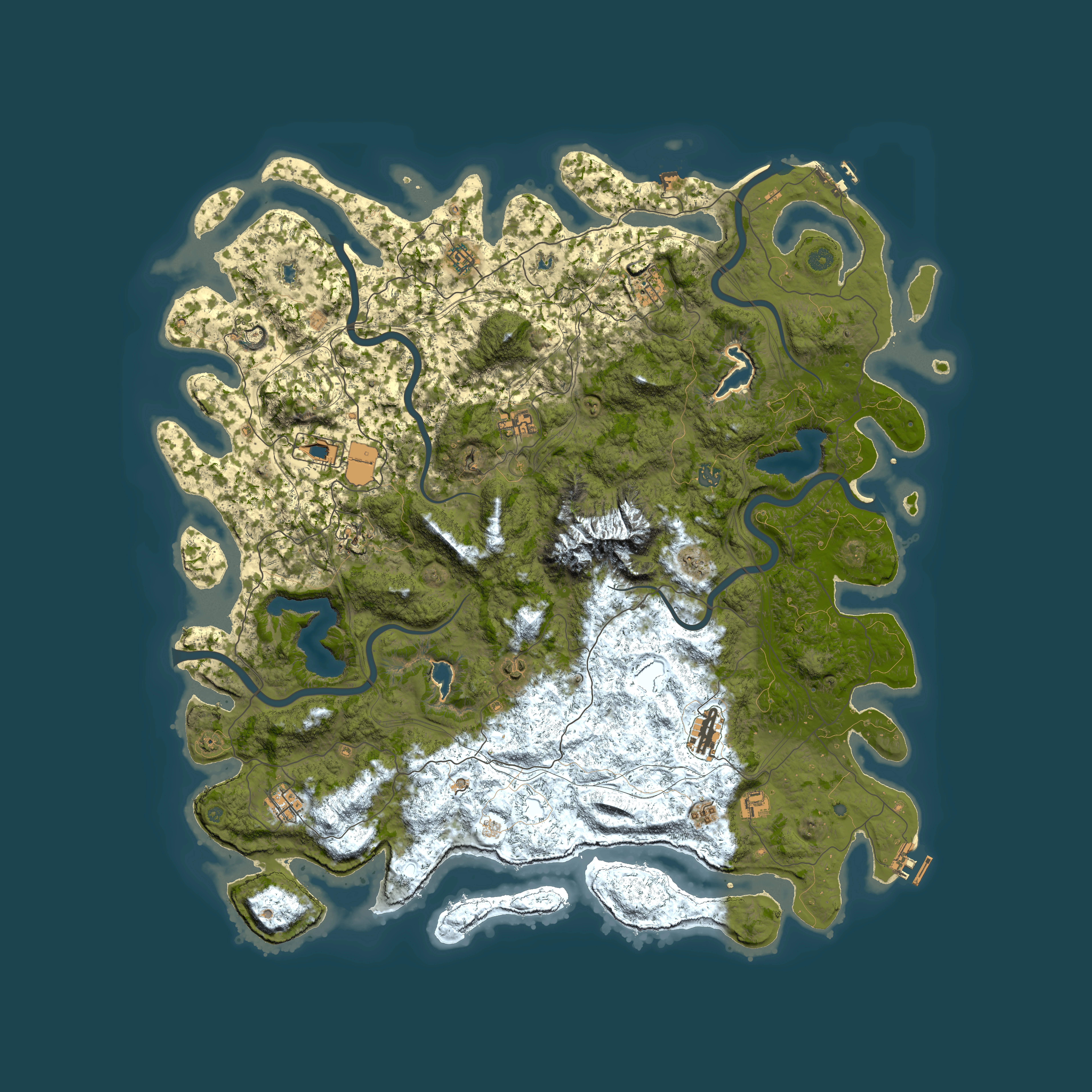 Full top-down render of Rust map seed 1261942651, 5500x5500m